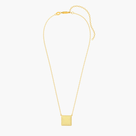 Cube Pendant Necklace in Yellow