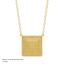 Cube Pendant Necklace in Yellow