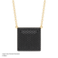 Cube Pendant Necklace in Black