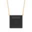 Cube Pendant Necklace in Black