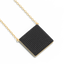 Cube Pendant Necklace in Black