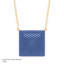Cube Pendant Necklace in Blue