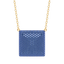 Cube Pendant Necklace in Blue