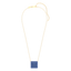 Cube Pendant Necklace in Blue