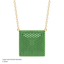 Cube Pendant Necklace in Green