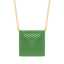 Cube Pendant Necklace in Green