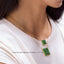 Cube Pendant Necklace in Green