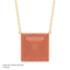 Cube Pendant Necklace in Orange