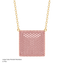 Cube Pendant Necklace in Pink