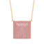 Cube Pendant Necklace in Pink