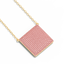 Cube Pendant Necklace in Pink
