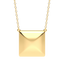 Cube Pendant Necklace in Gold