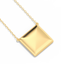 Cube Pendant Necklace in Gold