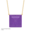 Cube Pendant Necklace in Violet