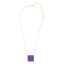 Cube Pendant Necklace in Violet