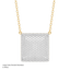 Cube Pendant Necklace in White