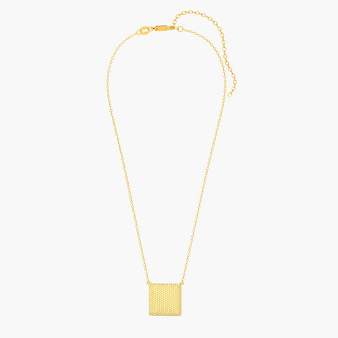 Cube Pendant Necklace in Yellow