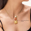Cube Pendant Necklace in Yellow