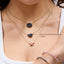 Heart Pendant Necklace in Black