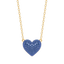 Heart Pendant Necklace in Blue
