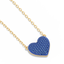 Heart Pendant Necklace in Blue