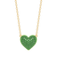 Heart Pendant Necklace in Green