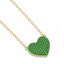 Heart Pendant Necklace in Green