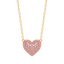 Heart Pendant Necklace in Pink