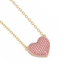 Heart Pendant Necklace in Pink