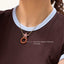 Full Circle Pendant Necklace in Orange