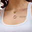 Full Circle Pendant Necklace in Pink