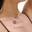 Full Circle Pendant Necklace in Violet
