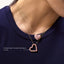 Whole Heart Pendant Necklace in Pink