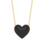 Heart Pendant Necklace in Black