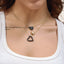 Heart Pendant Necklace in Black