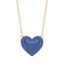 Heart Pendant Necklace in Blue