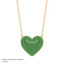 Heart Pendant Necklace in Green