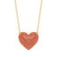 Heart Pendant Necklace in Orange
