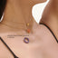Heart Pendant Necklace in Orange