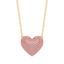 Heart Pendant Necklace in Pink