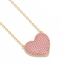 Heart Pendant Necklace in Pink