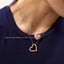 Heart Pendant Necklace in Pink