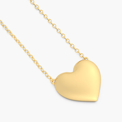 Heart Pendant Necklace in Gold