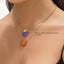Heart Pendant Necklace in Violet