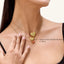 Heart Pendant Necklace in Yellow