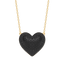 Heart Pendant Necklace in Black