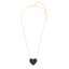 Heart Pendant Necklace in Black
