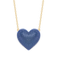 Heart Pendant Necklace in Blue