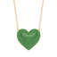 Heart Pendant Necklace in Green