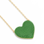 Heart Pendant Necklace in Green